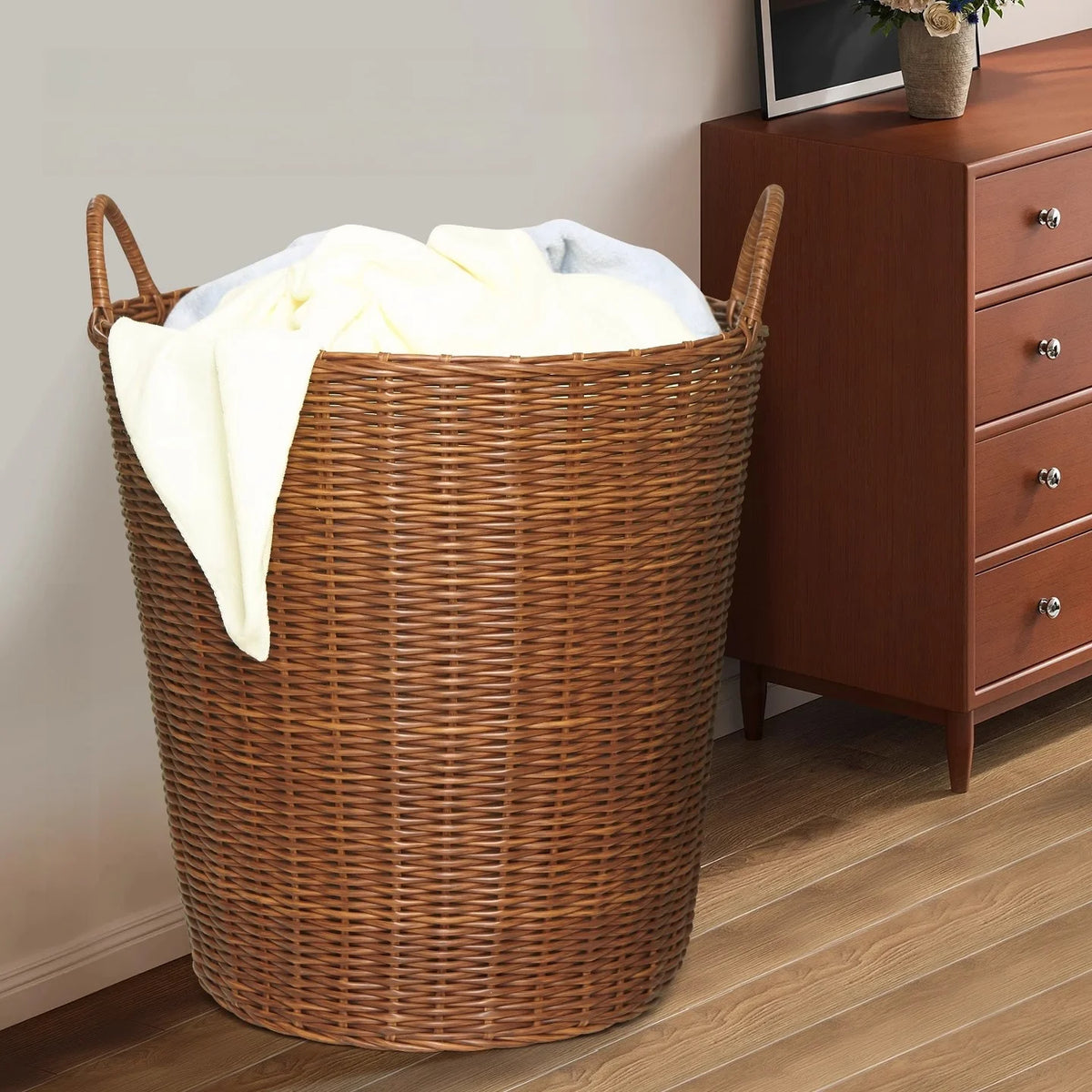 Large Capacity Laundry Hamper Aesthetic Value Storage Basket for Home Use Bathroom Dirty Clothes Basket Popular Online