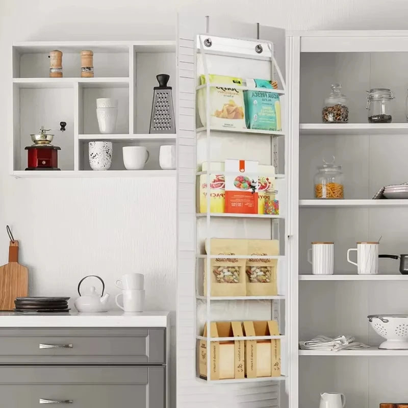 Over The Door Hanging Pantry Organizer Hanging Storage with Clear Plastic Pockets Large Capacity Organizer for Closet Bedroom