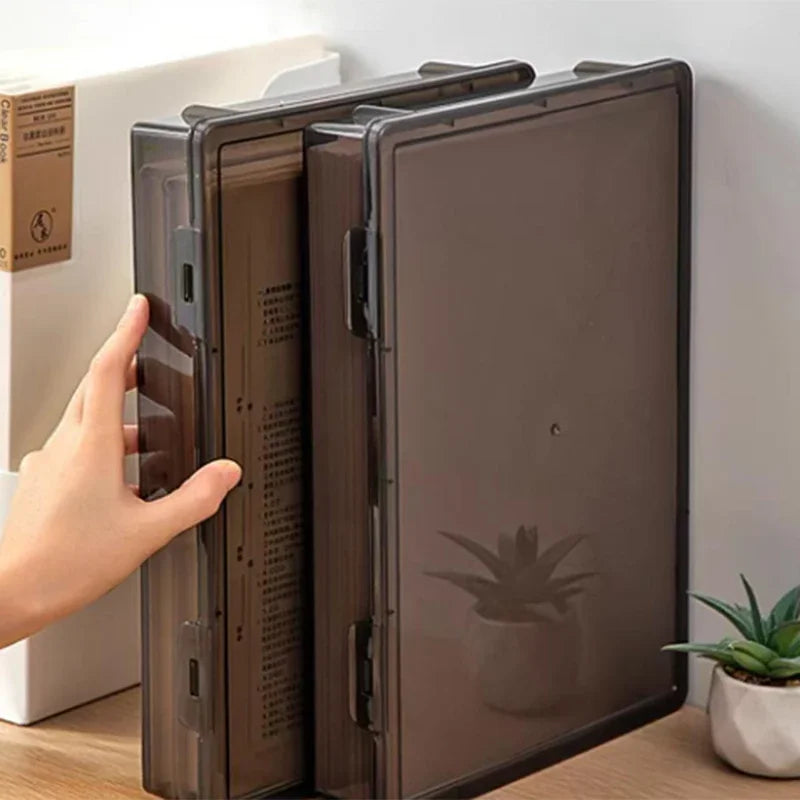 Document Organizer Box Household Certificate File A4 Box Important Information Registration Book Dust Proof Storage Case