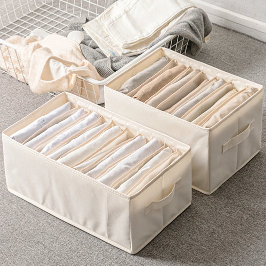 Drawer Organizer for Jeans Pants Sock Shirts Clothes Storage Box Wardrobe Cabinet Drawer Underwear Clothes Organizer Storage