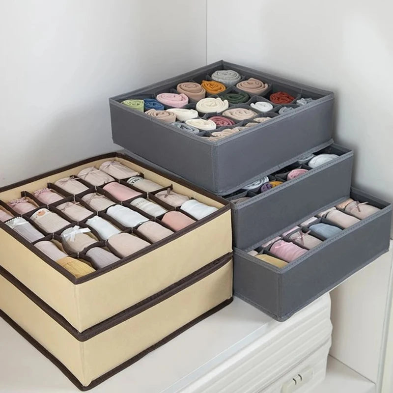 Drawer Organizer Dividers Box Foldable Socks Pants Bra Underwear Storage Box Closet Organization and Storage For Bedroom Home