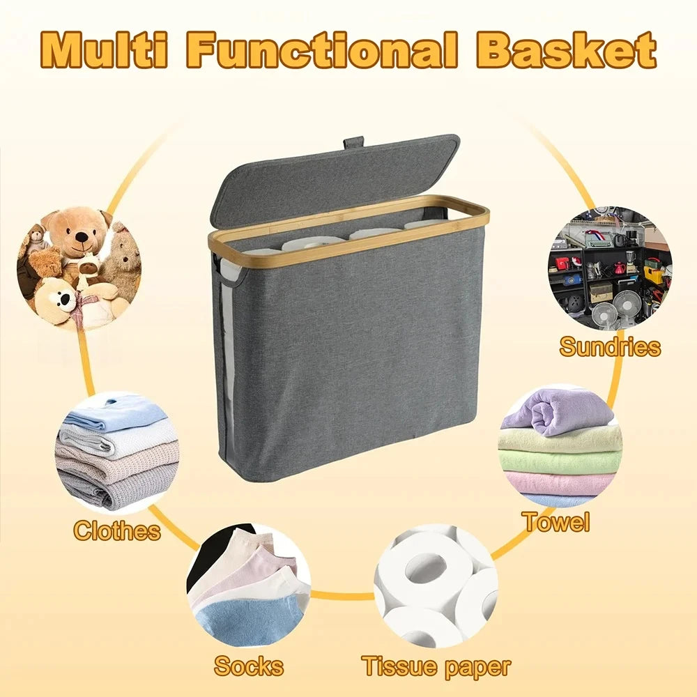 Toilet Paper Storage ,Ultra-Thin Roll Paper Storage for Storing Tissues and Accessories, Toilet Paper and Clothing Storage