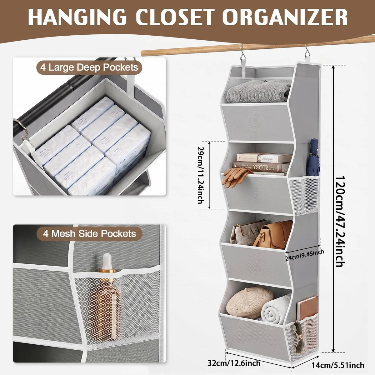 Collapsible Fabric Closet Organizer