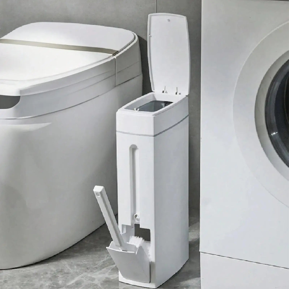 Space-Saving Bathroom Trash Can