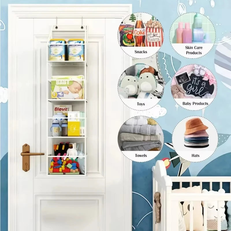 Over The Door Hanging Pantry Organizer Hanging Storage with Clear Plastic Pockets Large Capacity Organizer for Closet Bedroom