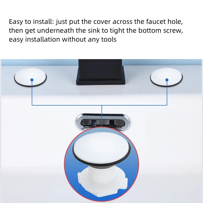 Sink Cover Sink Tap Covers Kitchen Supplies Tap Hole Stopper Blanking Plug Faucet Hole Cover Decorative Cover Hardware Part