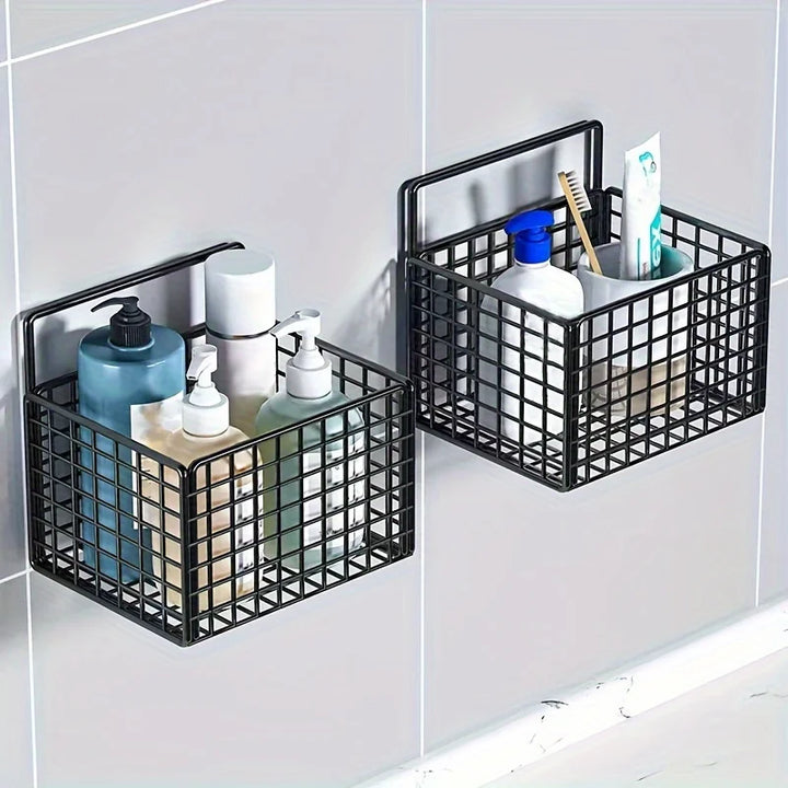 Toilet Storage Rack Without Punching, Bathroom Wall Mounted Hand Washing and Toiletries, Wall Storage Items