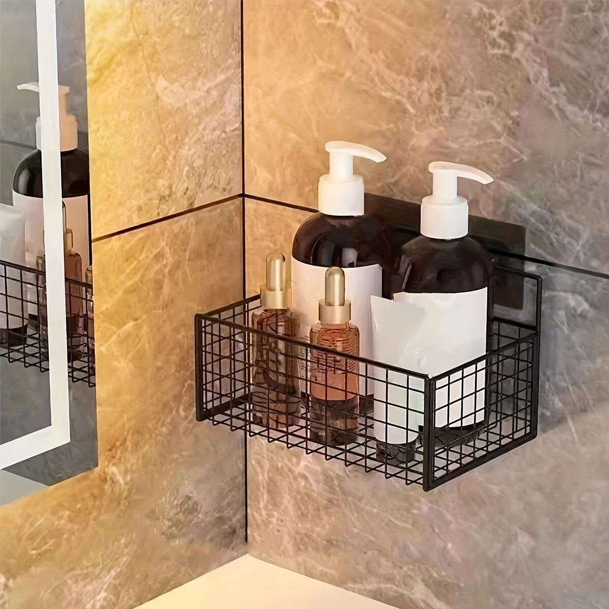 Toilet Storage Rack Without Punching, Bathroom Wall Mounted Hand Washing and Toiletries, Wall Storage Items