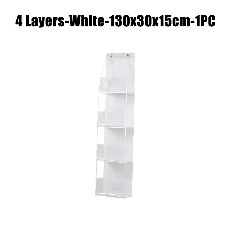 Over The Door Hanging Pantry Organizer Hanging Storage with Clear Plastic Pockets Large Capacity Organizer for Closet Bedroom
