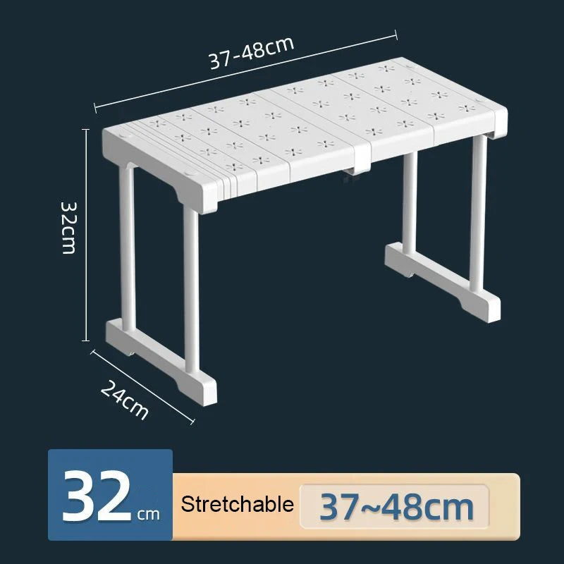 Closet Shelf Wardrobe Organizer Stackable Shelves Clother Storage Rack Telescopic Punch-Free Adjustable Wardrobe Divider Board