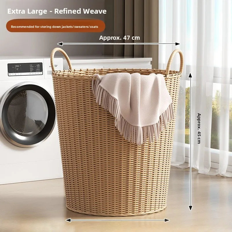 Large Capacity Laundry Hamper Aesthetic Value Storage Basket for Home Use Bathroom Dirty Clothes Basket Popular Online