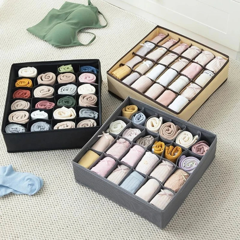 Drawer Organizer Dividers Box Foldable Socks Pants Bra Underwear Storage Box Closet Organization and Storage For Bedroom Home