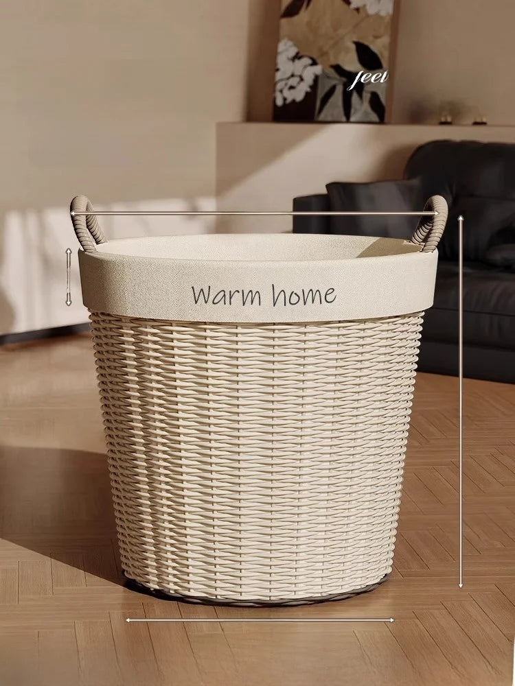 Large Capacity Laundry Hamper Aesthetic Value Storage Basket for Home Use Bathroom Dirty Clothes Basket Popular Online