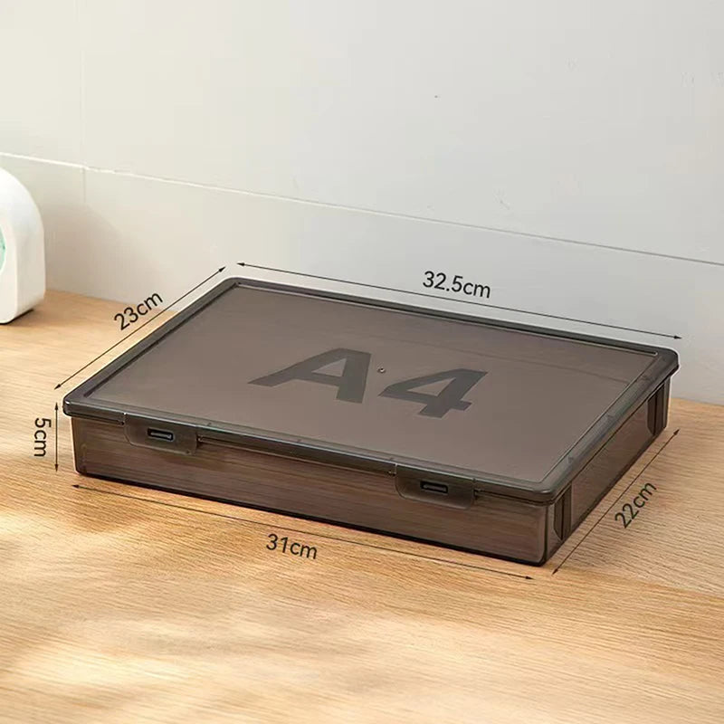 Document Organizer Box Household Certificate File A4 Box Important Information Registration Book Dust Proof Storage Case