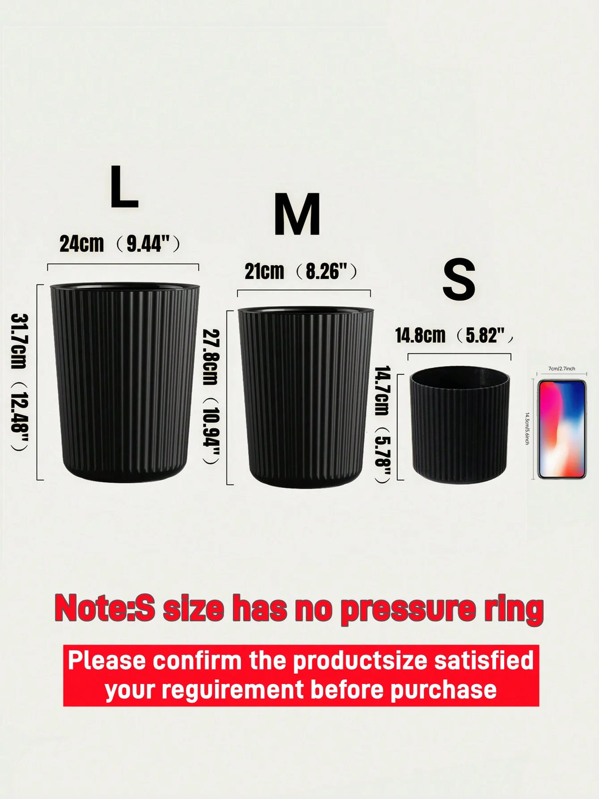 Round Plastic Wastebasket