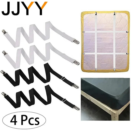 Bed Sheet Holder Clips - Elastic Non-Slip Sheet Fasteners, Adjustable Mattress Gripper for Fitted Sheets, Sofa Covers, Duve