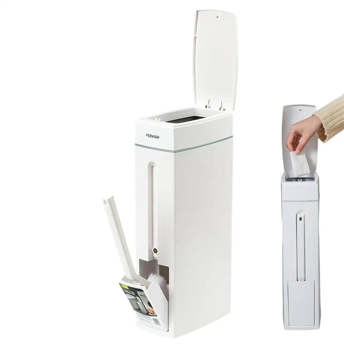 Space-Saving Bathroom Trash Can