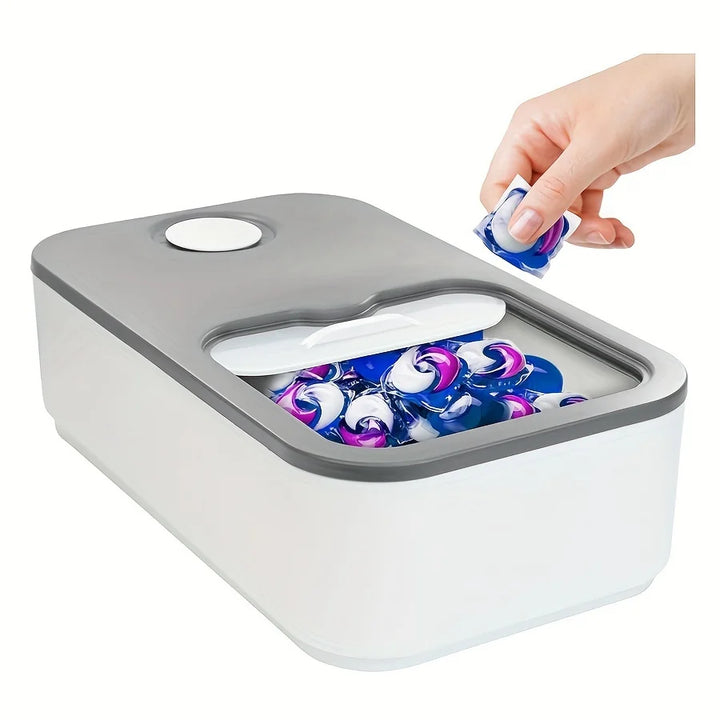 Laundry Pod Container with Slide Lid Laundry Pod Storage Container for Laundry Room Container Organization Great as Laundry