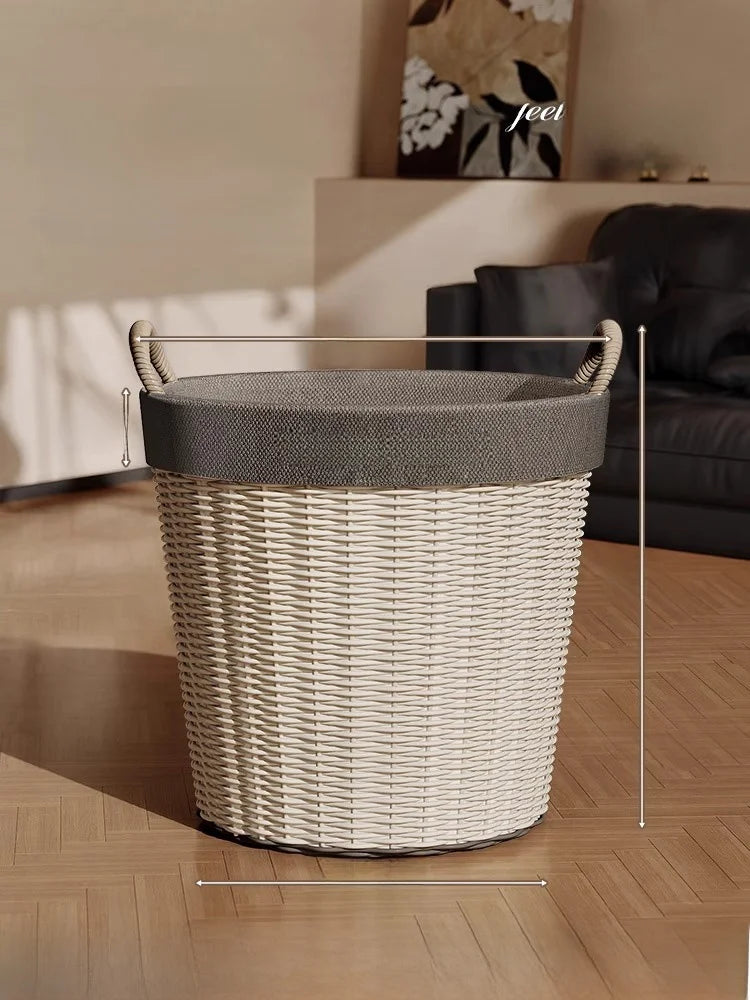 Large Capacity Laundry Hamper Aesthetic Value Storage Basket for Home Use Bathroom Dirty Clothes Basket Popular Online
