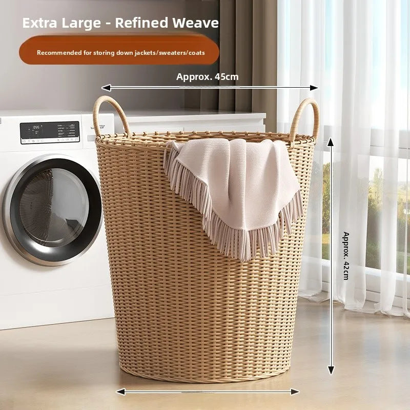 Large Capacity Laundry Hamper Aesthetic Value Storage Basket for Home Use Bathroom Dirty Clothes Basket Popular Online