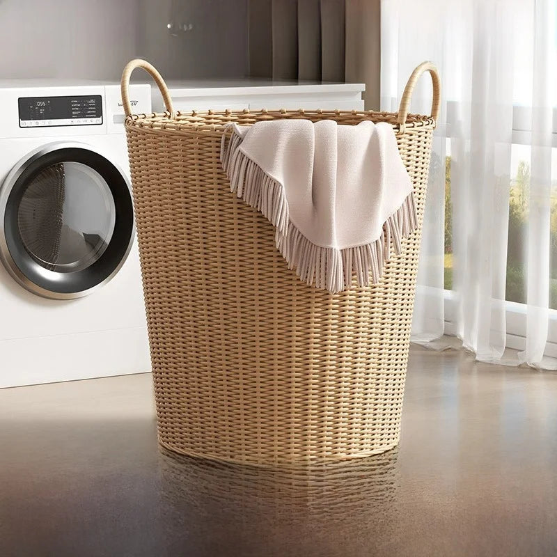 Large Capacity Laundry Hamper Aesthetic Value Storage Basket for Home Use Bathroom Dirty Clothes Basket Popular Online