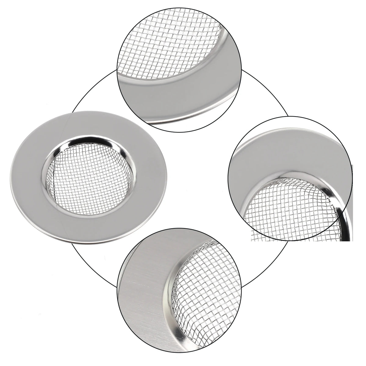 Sink Filter Basin Drain Hole Stainless Steel Hair Catcher Stopper Shower Floor Drain Strainer Kitchen Bathroom Accessories