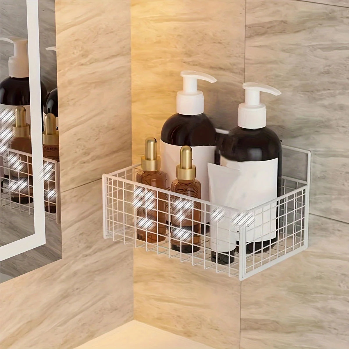 Toilet Storage Rack Without Punching, Bathroom Wall Mounted Hand Washing and Toiletries, Wall Storage Items