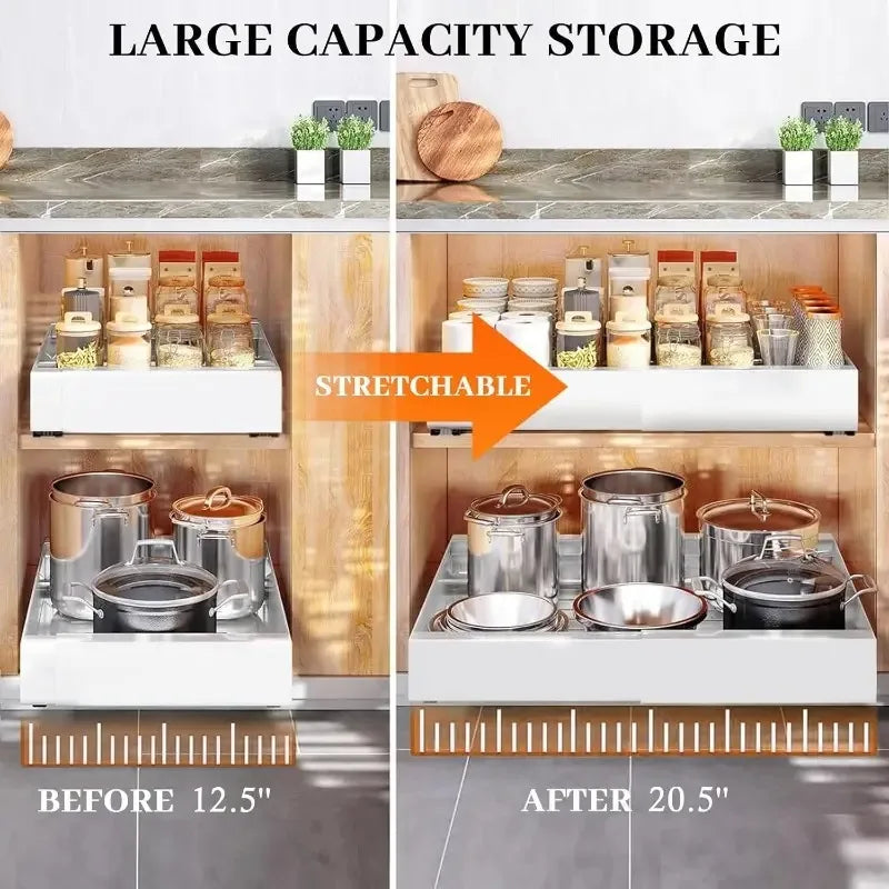 Expandable Pull-Out Cabinet Organizer