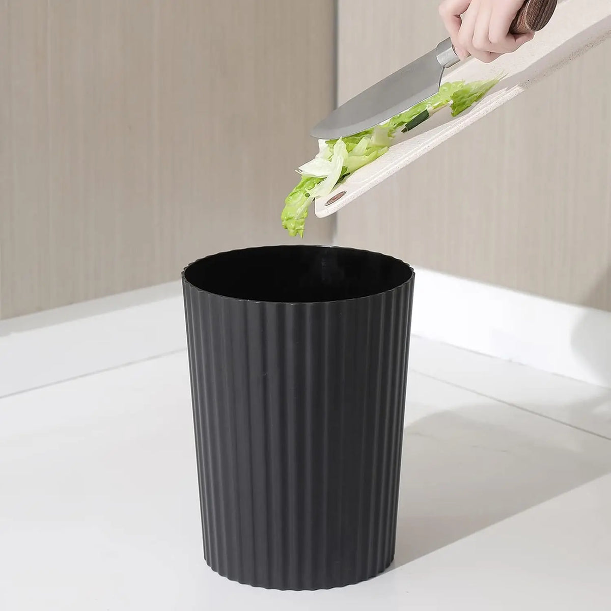 Round Plastic Wastebasket