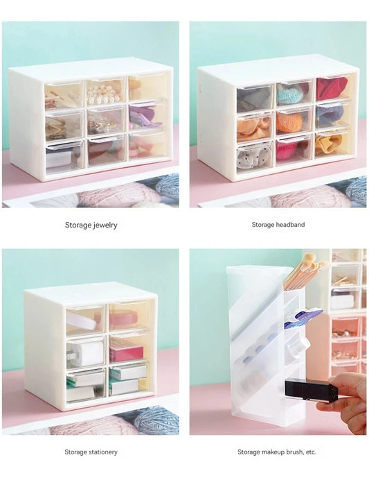 Simple High-Color Desktop Organizer Drawer Type Desktop Small Objects All-In-One Storage Cosmetic Tools Divider Shelf