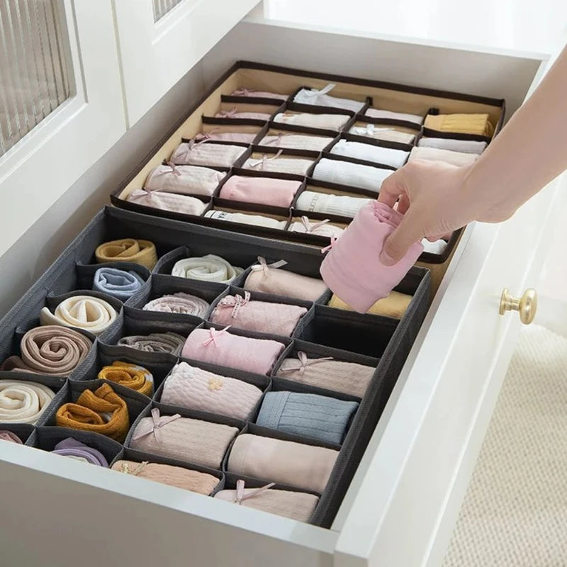 Drawer Organizer Dividers Box Foldable Socks Pants Bra Underwear Storage Box Closet Organization and Storage For Bedroom Home