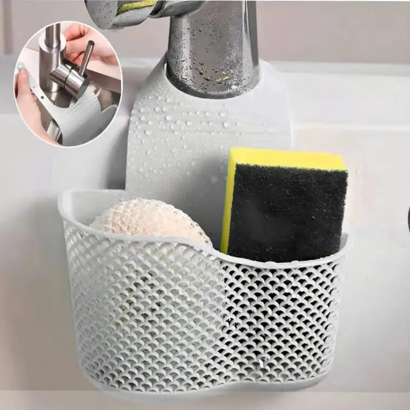NEW!Sink Draining Hanging Basket Adjustable Kitchen Accessories Sink Bag Soap Sponge Shelf Faucet Holder For Bathroom
