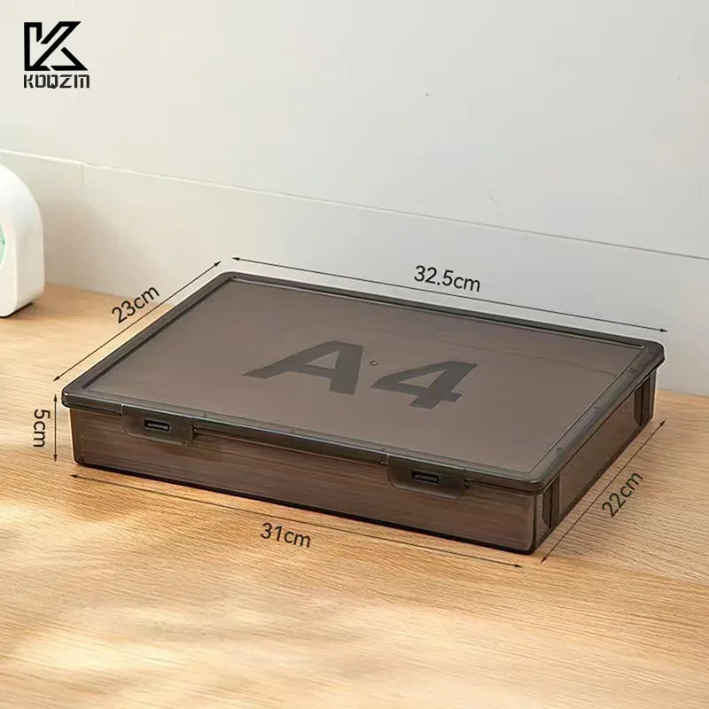 Document Organizer Box Household Certificate File A4 Box Important Information Registration Book Dust Proof Storage Case