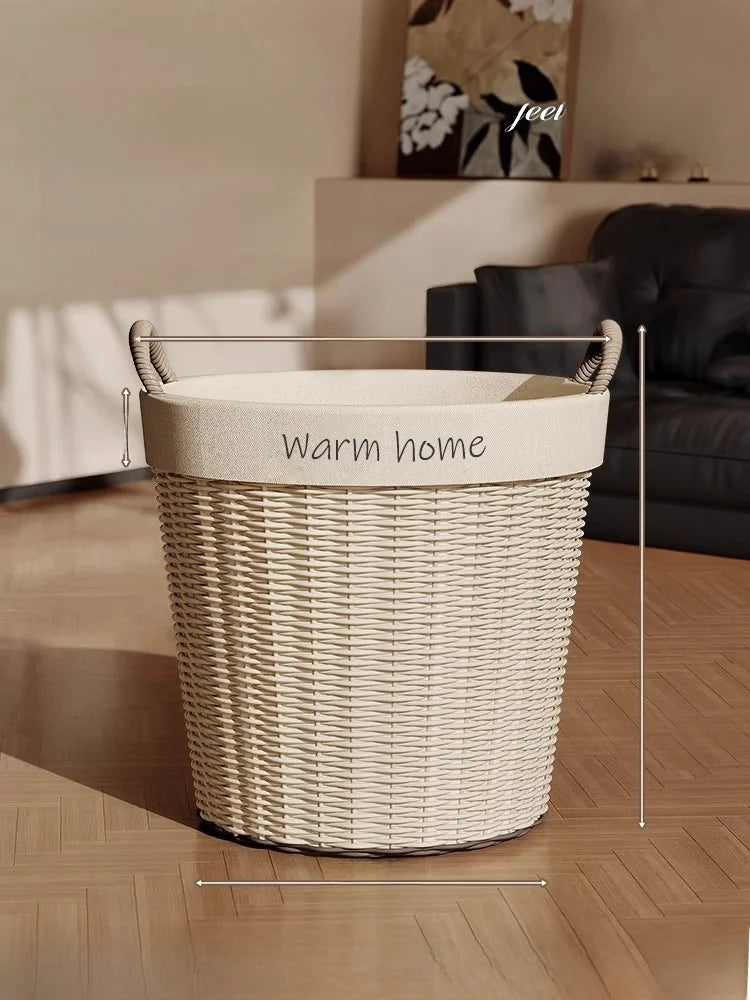 Large Capacity Laundry Hamper Aesthetic Value Storage Basket for Home Use Bathroom Dirty Clothes Basket Popular Online