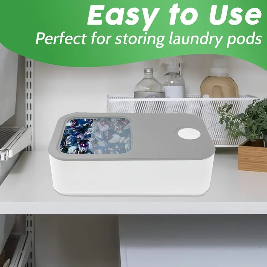 Laundry Pod Container with Slide Lid Laundry Pod Storage Container for Laundry Room Container Organization Great as Laundry