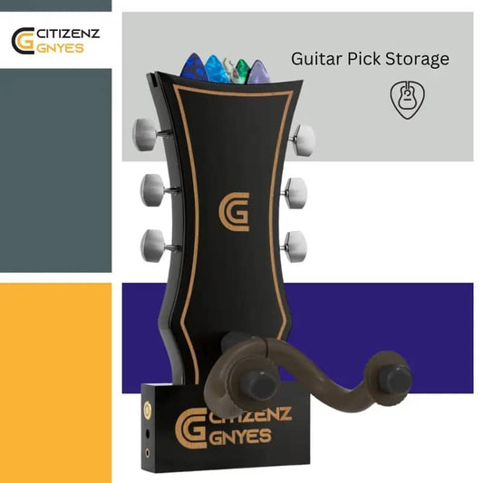 CITIZENZ GNYES Guitar Wall Stand with Multicolored LED Lights - CG05 Blackout